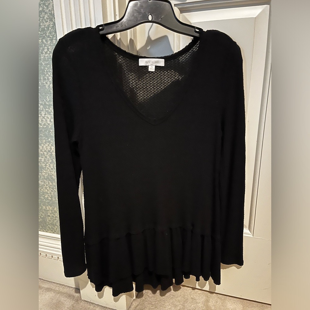 Black long sleeve tunic from Anthropologie